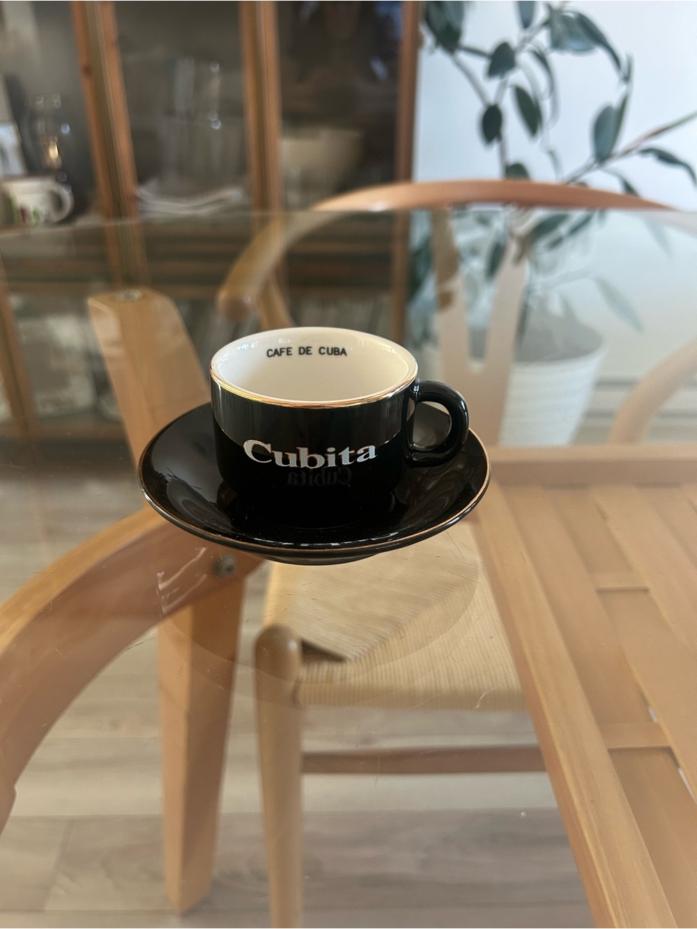 Cubita - Black Espresso Cup & Saucer - Cafe de Cuba
